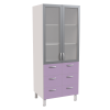 Шкаф медицинский комбинированный двухстворчатый М-ШВ-6я (ДСП с пластиком, 800*450*2000)