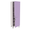 Шкаф медицинский одностворчатый комбинированный Мл-ШД-60 (ДСП с пластиком)