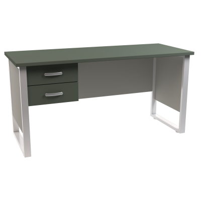 Медицинский стол на металлическом сварном каркасе, М-СЛМ-120/60ДП (УЛДСП, с накладками и 2-мя ящиками в комплекте)