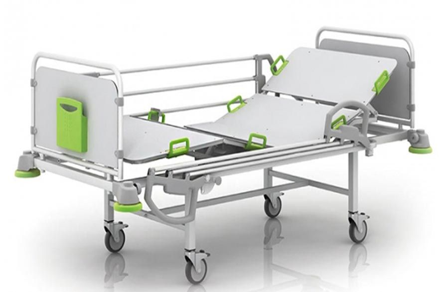 Кровать медицинская функциональная двухсекционная металлическая КФ4.01