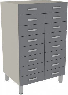 Шкаф архивный с 16-ю выдвижными ящиками (УДСП)