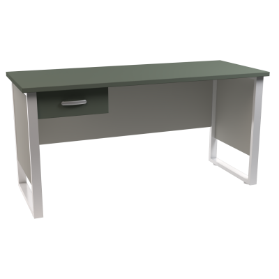 Медицинский стол на металлическом сварном каркасе, М-СЛМ-120/60ДП (УЛДСП, с накладками и 1 ящиком в комплекте)