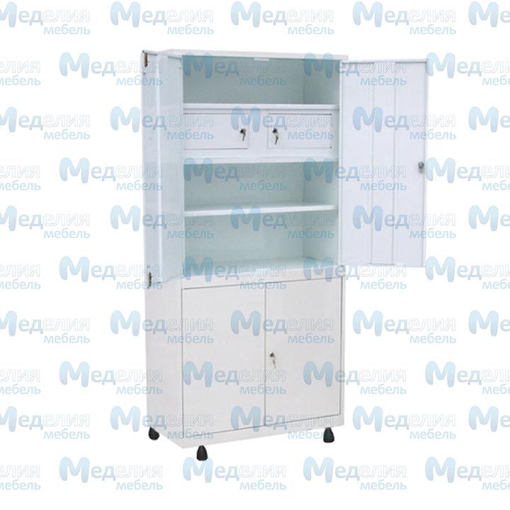 Шкаф медицинский металлический для медикаментов ШММ.02.01 (мод.2) с трейзером