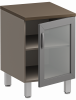 Тумба медицинская со стеклянной дверкой, с одной полкой, М-ТДс-40/75 (Фаворит)