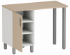 Cтол медицинский с одной опорной тумбой (с распашной дверкой и 2-мя полками) справа/слева Мл-СЛ1-120/60 (УДСП, л)