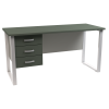 Медицинский стол на металлическом сварном каркасе, М-СЛМ-120/60ДП (УЛДСП, с накладкой и 3 ящиками в комплекте)