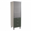 Медицинский шкаф-витрина комбинированный одностворчатый, М-ШВ-60 (УЛДСП, с 3-мя ящиками)