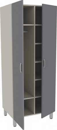Шкаф медицинский двухстворчатый, М-ШП-80 (УДСП, 7 полок)
