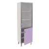 Шкаф-витрина медицинский комбинированный Мл-ШВ-60 (ДСП с пластиком)