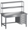 Стол медицинский со стеллажом, Мл-СЛтс-150/70