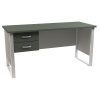 Медицинский стол на металлическом сварном каркасе, М-СЛМ-120/60ДП (УЛДСП, с накладками и 2-мя ящиками в комплекте)